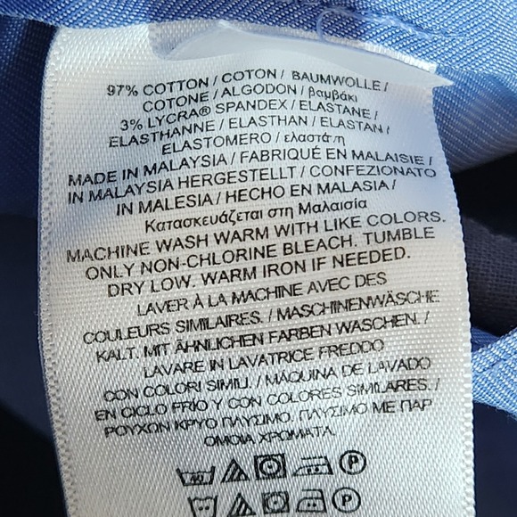 Brooks Brothers Blue Lightweight Advantage Chino Clark Pants Mens 36x30 - Picture 14 of 15